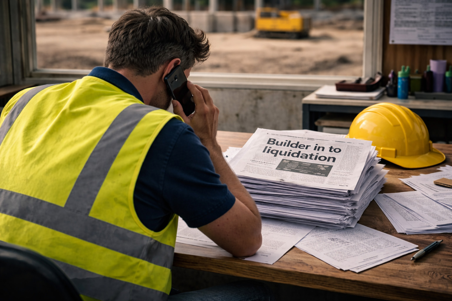 subcontractor on phone with lawyer finding out options of securing payment using a subcontractors charge